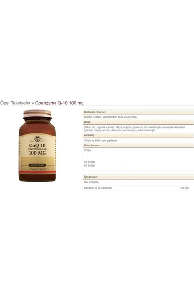 Solgar Coq-10 100 Mg 60 Kapsül - 2