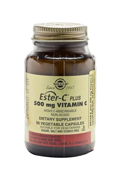 Solgar Ester C Plus 500 Mg 50 Kapsül 033984010383 ürün görseli 1