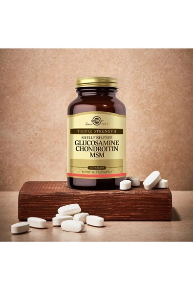 Solgar Glucosamine Chondroitin Msm 60 Tablet - Resim 3