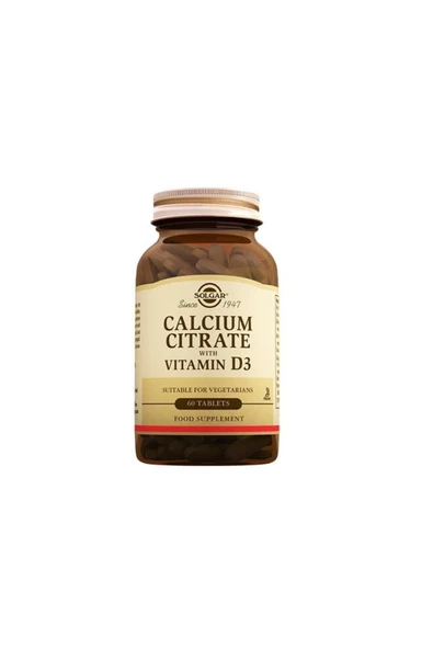 Solgar Calcium Citrate With Vitamin D 3 60 Tablet