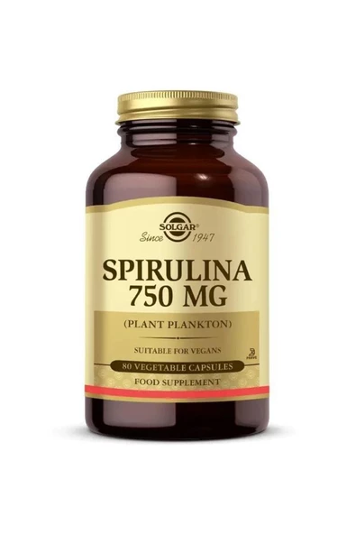 Solgar Spirulina 750 Mg 80 Kapsül ürün görseli 1