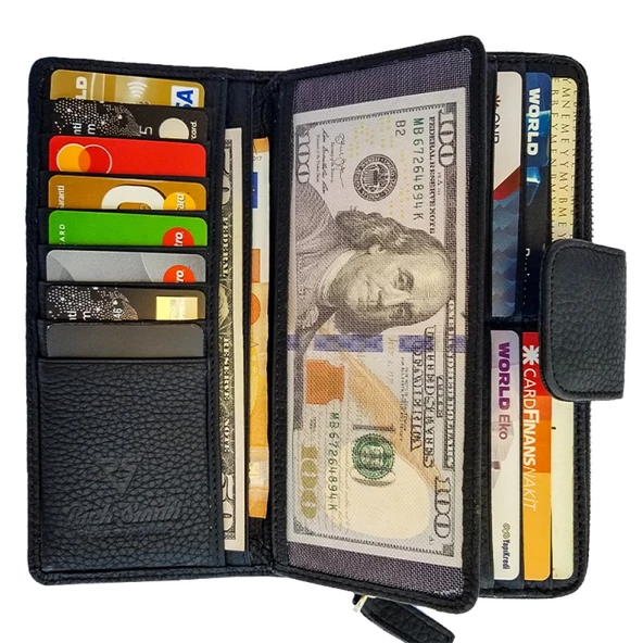 Rich Smith Bayan Portföy Kartlık Cüzdan 2422 Siyah - Resim 2