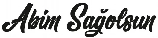 Abim Sağolsun Yazı Sticker 52 x 12 cm