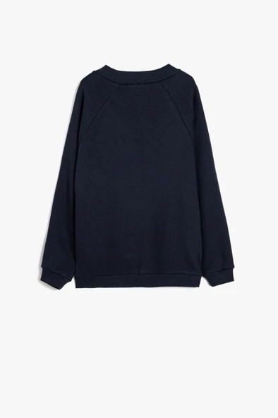 Koton Erkek Çocuk Fermuarlı Sweatshirt V Yaka Uzun Kollu - 2