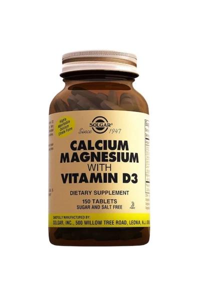 Solgar Calcium Magnesium With Vitamin D3 150 Tablet