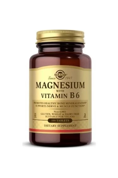 Solgar Magnesium With Vitamin B6 100 Tablet - Resim 2