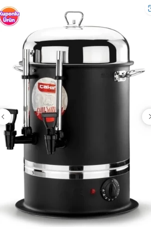 Çakır Mutfak 50 Bardak Endüstriyel Çay Otomatı (Siyah)