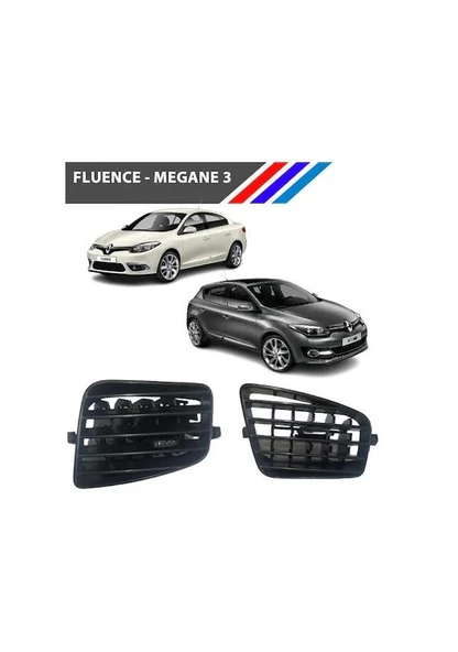 Fluence - Megane 3 Havalandırma Izgarası Orta Sol Ve Sağ Takım Krom Uçlu 682606038R M3747