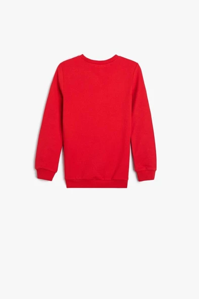 Koton Erkek Bebek Sweatshirt Hayvan Baskılı Bisiklet Yaka Pamuklu - 2