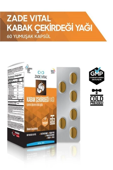 Zade Vital Kabak Çekirdeği Yağı 320 Mg 60 Yumuşak Kapsül - Blister