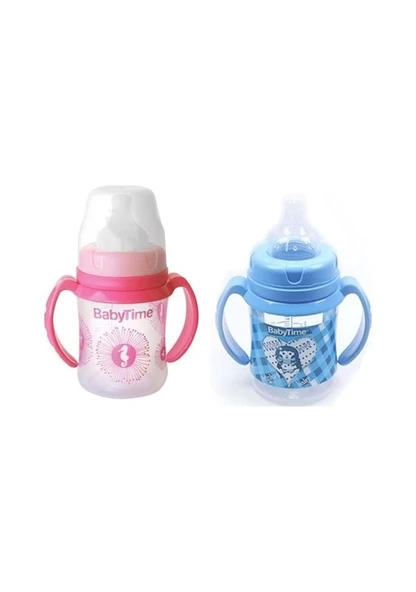 BABY TİME GENİŞ AĞIZLI KULPLU BİBERON 150 ML