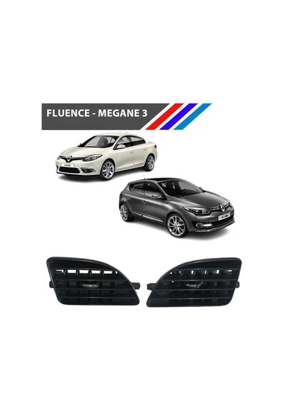 Fluence - Megane 3 Havalandırma Izgarası Köşe Yan Krom Uçlu Sol Sağ Takım 687616094R M3746