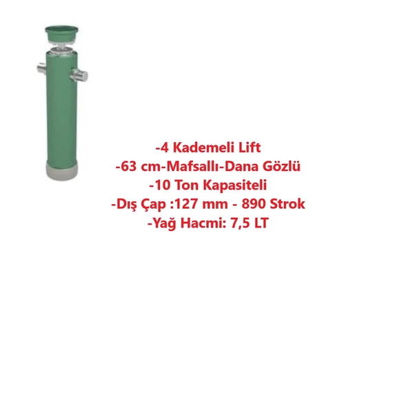 Römork Lift 4 Kademe 63 cm Dana Gözlü-Mafsallı 10 Ton-114065 - 2