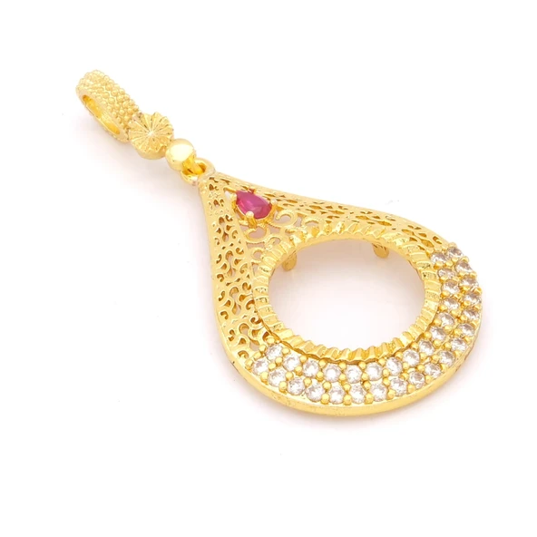 Çeyrek Altın Çerçeveli Kolye Ucu Altın Kaplama TGR-697 - Resim 3