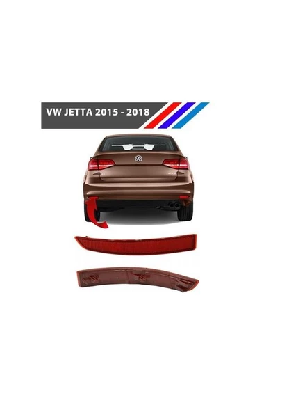 Vw Jetta Arka Tampon Reflektörü Sol Taraf Sürücü Tarafı 2015 - 2018 5c6945105b M3721B - 3