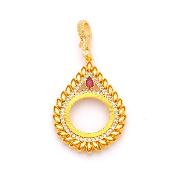 Çeyrek Altın Çerçeveli Kolye Ucu Altın Kaplama TGR-645 ürün görseli