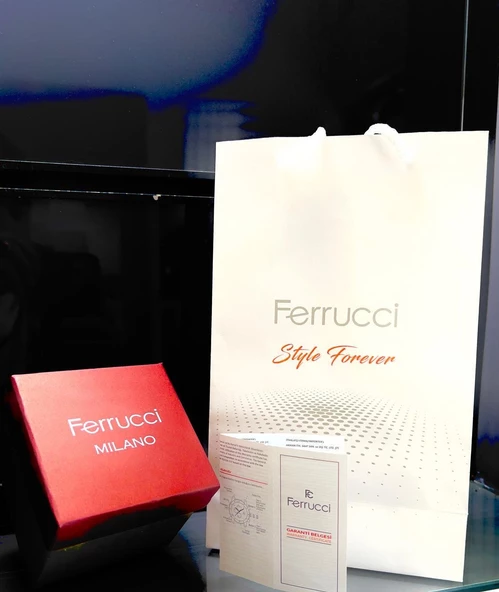 Ferrucci Rolex Model Çelik Kordon Takvimli Kadran 30 Mt Suya Dayanıklı Erkek Kol Saati FEC.13029M03 - Resim 5