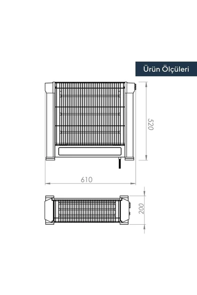 KUMTEL Çift Taraflı Isıtıcı 1800 W Ks-2740 - 4
