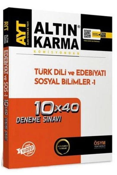 Altın Karma Yayınları AYT Türk Dili Edebiyatı Sosyal Bilimler -1 Branş Deneme