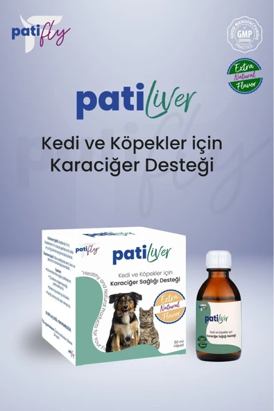 Patifly Liver Kedi Ve Köpekler İçin Karaciğer Desteği Liqit 50 ml