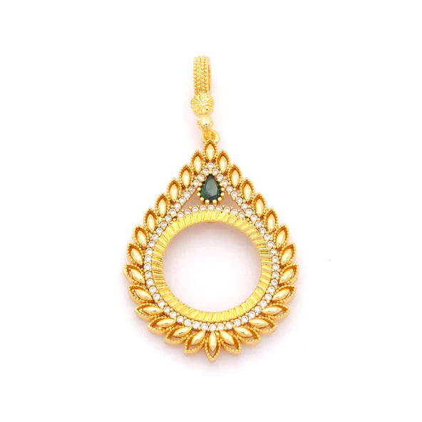 Çeyrek Altın Çerçeveli Kolye Ucu Altın Kaplama TGR-656 ürün görseli