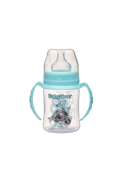 BABY TİME BT078 YEŞİL GENİŞ AĞIZ KULPLU PP BİBERON 150 ML