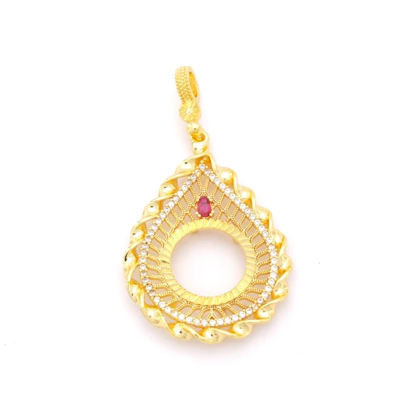 Çeyrek Altın Çerçeveli Kolye Ucu Altın Kaplama TGR-640 ürün görseli