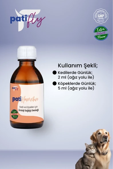 Patifly Handröhre Kedi Ve Köpekler İçin İdrar Yolları Destek Ürünü Liqit 50 ml