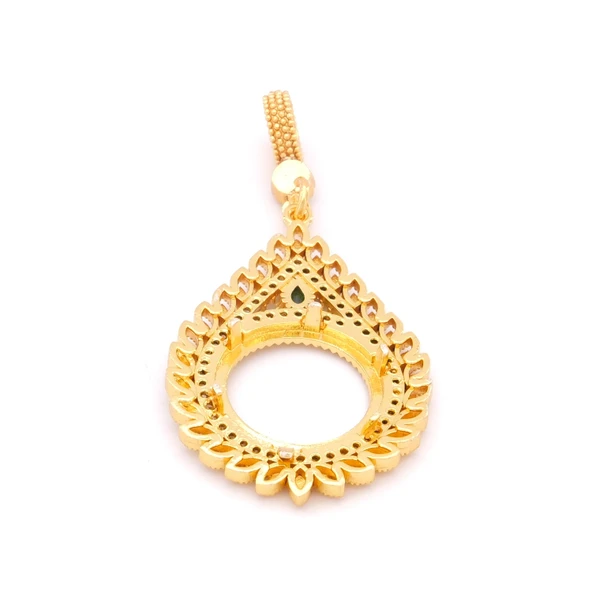 Çeyrek Altın Çerçeveli Kolye Ucu Altın Kaplama TGR-656 - Resim 5