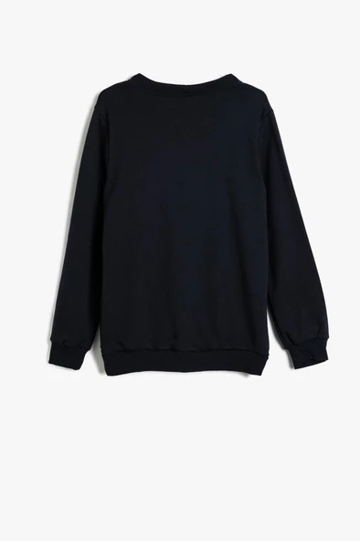 Koton Kız Çocuk Okul Sweatshirt Uzun Kollu Fiyonk Detaylı - 2