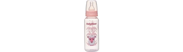 BABY TİME BT067 PEMBE SİLİKON DAMAKLI PP KULPLU BİBERON 250 ML