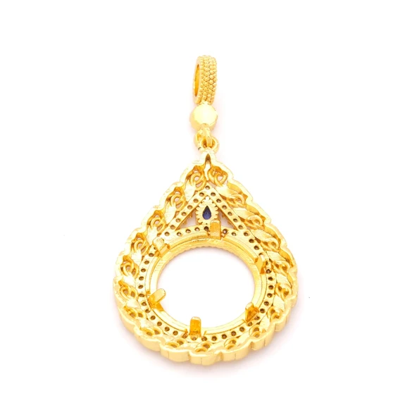 Çeyrek Altın Çerçeveli Kolye Ucu Altın Kaplama TGR-679 - Resim 6