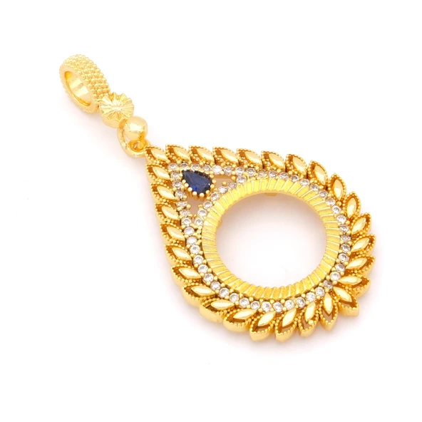 Çeyrek Altın Çerçeveli Kolye Ucu Altın Kaplama TGR-678 - Resim 3