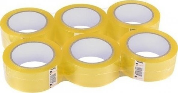 Ekobant Şeffaf Koli Bantı 100 mt 6lı