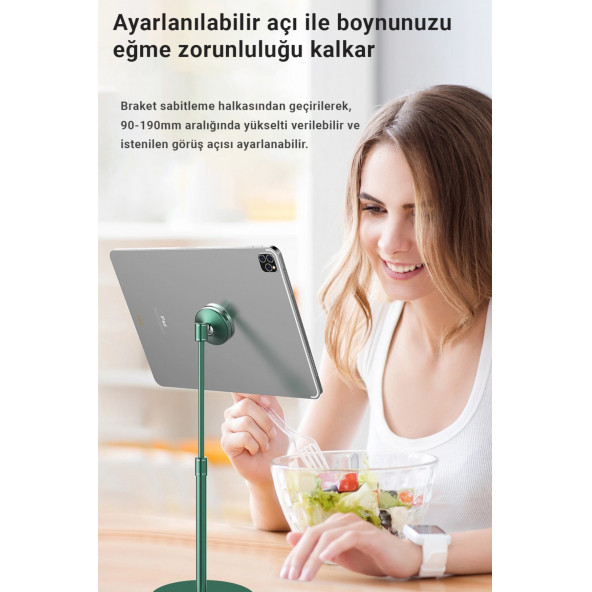Mühlen PH058 Ayarlanabilir Ergonomik Manyetik Telefon Standı Green - 4