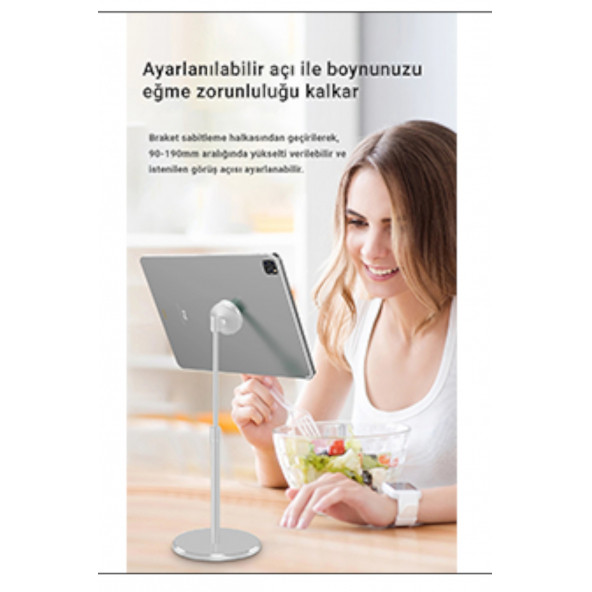 MÜHLEN PH058 Ayarlanabilir Ergonomik Manyetik Telefon Standı Silver - 2