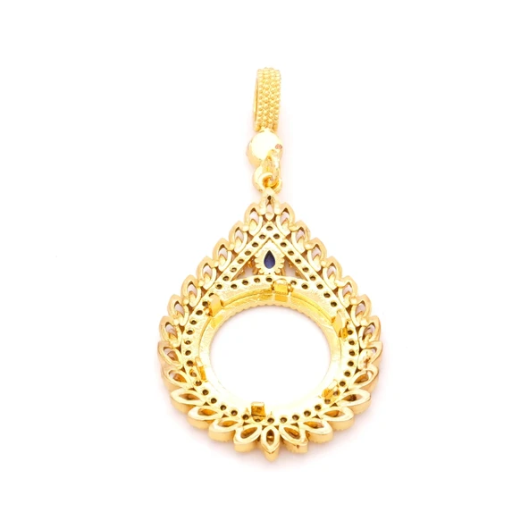 Çeyrek Altın Çerçeveli Kolye Ucu Altın Kaplama TGR-678 - Resim 5