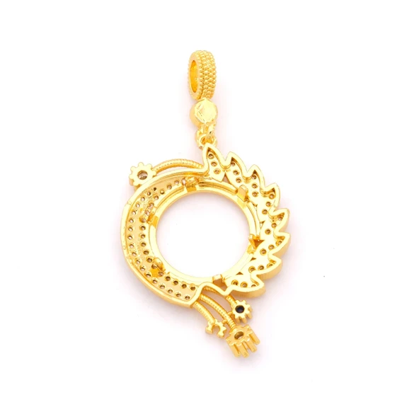 Çeyrek Altın Çerçeveli Kolye Ucu Altın Kaplama TGR-658 - Resim 6