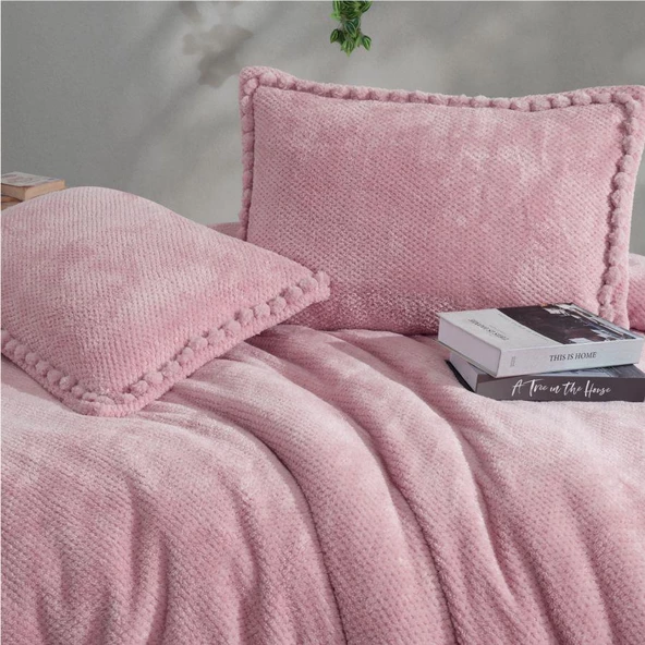 Clasy Wellsoft Ponpon Detaylı Yatak Örtüsü Seti Çift Kişilik Masse 220 x 240 - 7