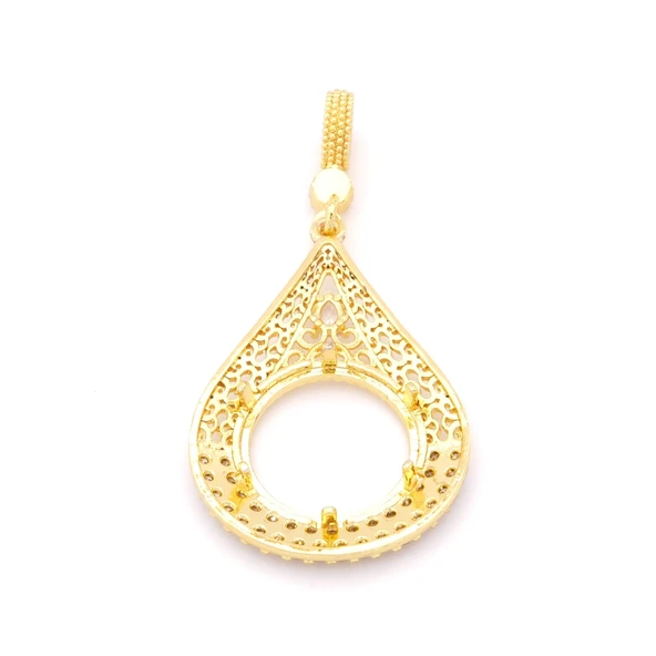 Çeyrek Altın Çerçeveli Kolye Ucu Altın Kaplama TGR-703 - Resim 5
