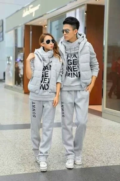 Kışlık Sevgili Kombini Üçlü Erkek Takım - 2