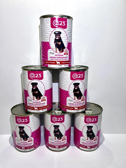 @23 Yetişkin Köpek Konservesi Kuzu Eti  Aromalı 415 g x 6 adet