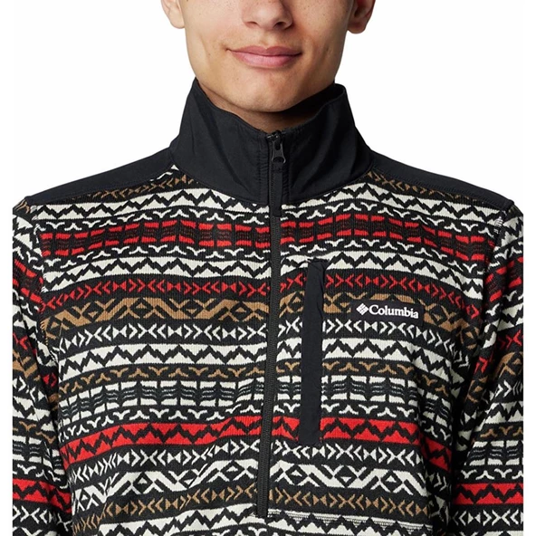 Columbia Men's Sweater Weather™ II Printed Half Zip Pullover Erkek Yarın Fermuar Triko Polar AO5809 - Resim 5