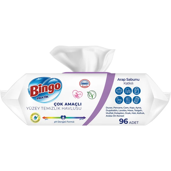 Bingo Pratik Yüzey Temizlik Havlusu Lavanta 96X6 (576 Yaprak) - 3