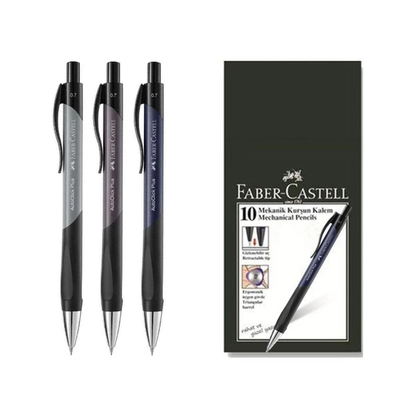 Faber Castell Autoclick Plus Versatil Kalem  0.7 - 10 Adet