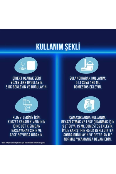 Domestos Çam Ferahlığı Yoğun Kıvamlı Çamaşır Suyu 3240 ml - 6