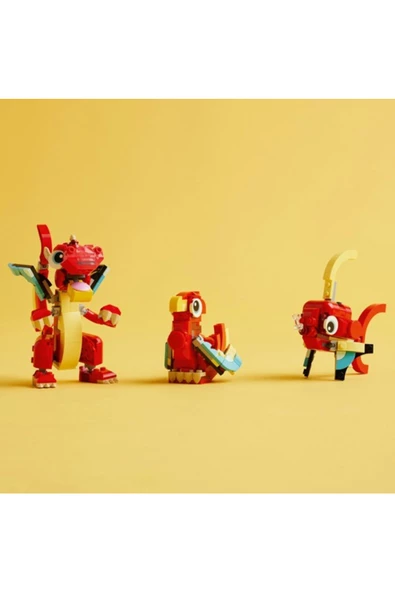 LEGO Creator Kırmızı Ejderha 31145  - 6 Yaş ve Üzeri İçin Yapım Seti (149 Parça)