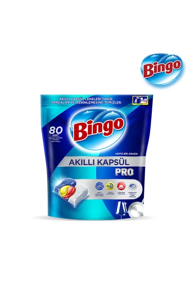 Bingo Akıllı Kapsül Pro Bulaşık Makinesi Deterjanı Tableti 80'li - 2