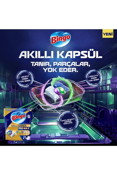 Bingo Akıllı Kapsül Pro Bulaşık Makinesi Deterjanı Tableti 50'li - 6