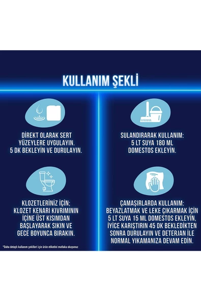 Domestos Çamaşır Suyu Kar Beyazı 3240 ml - 6